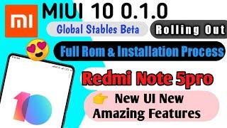 MIUI 10.0.1.0 Global Stabe Update Start Rolling Out For Redmi note 5 Pro, Full ROM and OTA Link