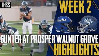 Gunter at Prosper Walnut Grove - 2023 Week 2 Football Highlights