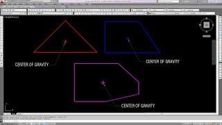 How to find center of gravity in Autocad