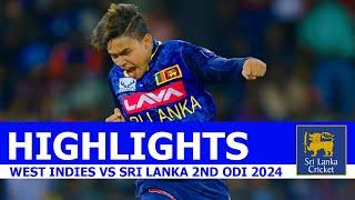 SRI LANKA VS WEST INDIES 2ND ODI MATCH HIGHLIGHTS 2024 | SL VS WI