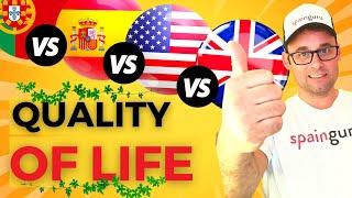 Quality of Life Index: Spain VS Portugal VS USA VS UK