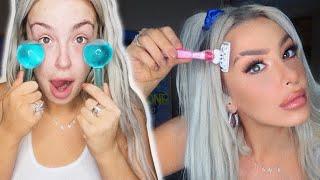 trying EVERY SINGLE viral Tik Tok beauty hack blackout drunk.