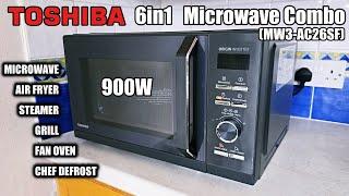 MIND-BLOWING 6-in-1 Air Fryer Microwave Combo - Toshiba Morandi Grey Microwave Oven