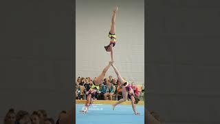 AMAZING Balance Trio women's Group acrobatic gymnastics