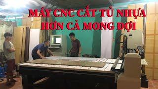 Test thử máy CNC tự động cắt tủ nhựa siêu đẹp #p2 | Nội Thất Huấn Bắc