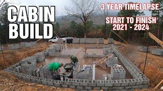 TIMELAPSE Cabin Build| Transform RAW LAND To A Beautiful HOME |Start To Finish 2024 Year In Review