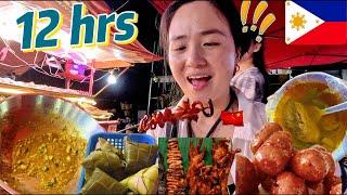 12 Hours Overeating Best Filipino Street Food, wanna live in the Philippines!️