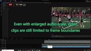 PowerDirector enlarged audio scale