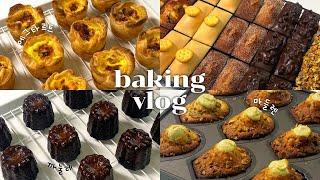 이것저것 만드는 홈베이킹 브이로그 에그타르트, 휘낭시에, 까눌레, 마들렌 만들기ㅣhomebaking vlogㅣeggtart,financier,canule,madeleine