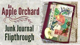 A Vintage Apple Themed Junk Journal Flipthrough | No Kit