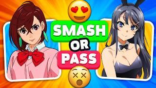 Which Anime Girl is YOUR Type?  Smash or Pass Challenge!