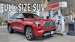 2023 Toyota Sequoia HYBRID Full-Size SUV - Fuel Economy Review + Fill Up Costs