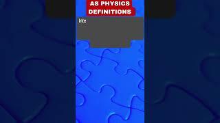 CAIE AS Physics Definitions - Intensity