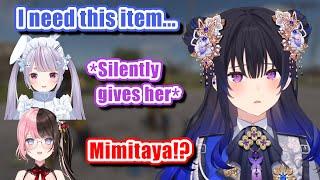 Mimi Silently Gives Items to Uruha When Hinano Is Making a Deal With Her [VSPO]