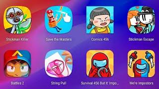New Android Games Mix | Stickman Killer Save the Masters & Comics 456 Stickman Escape Gameplay