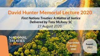 David Hunter Memorial Lecture 2020 Keynote Tony McAvoy SC