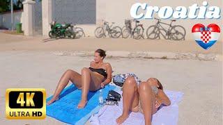 BIKINI BEACH 4K | Croatia, Fazana a town near Pula in Istria | Summer Day with Bikini Beach Walk