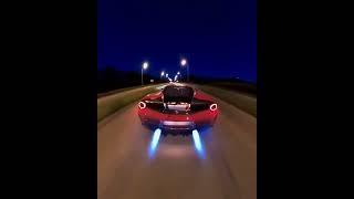 Amazing acceleration Ferrari 488 and flames