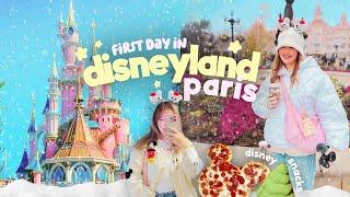 OUR FIRST DAY IN DISNEYLAND PARIS   First Impressions During a COLD winter! Food, Shows & Rides!