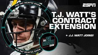 J.J. Watt on who will be the Steelers QB  + T.J. Watt's contract extension  | The Pat McAfee Show