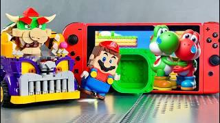 Lego Mario saves Yoshi on Nintendo Switch! #legomario