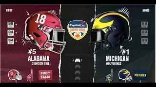 CFB REIMAGINED 2024 CFP SF at the ORANGE BOWL - #5 Alabama (14-1) vs #1 Michigan (14-1)