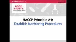 Establishing Food Safety Monitoring Procedures: HACCP Principle #4