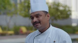 Master chef Saneesh Varghese cooking Galouti Kebab at The Oberoi, Dubai.