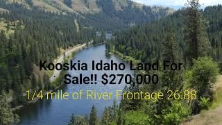 Kooskia Idaho Riverfront Property For Sale, 26.88 Acres