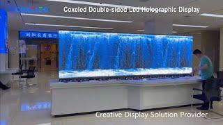 Double side invisible holographic transparent led display  #transparentleddisplay