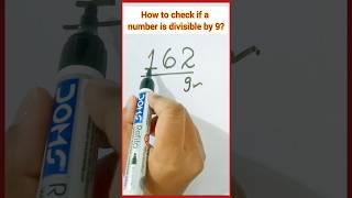 How to check if a number is divisible by 9 #shorts #shortsfeed #mathstricks #ssc