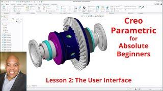 Creo Parametric - Absolute Beginners Lesson 2 Tutorial - The User Interface