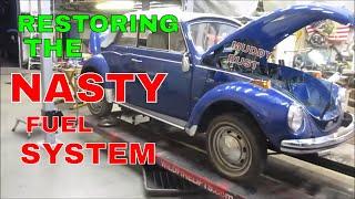 How To Fix When old gas turns to Glue. VW Bug Parked 30 Years