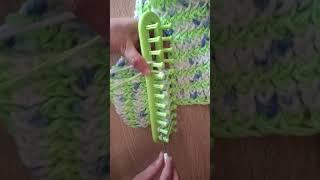 Knitting loom for beginners #knitting #crochet #scarf