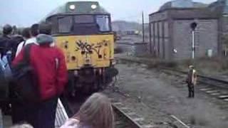 31465 struggles into Meldon station, 14-10-2006.