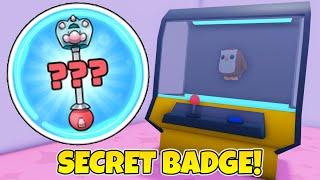 HOW TO GET THE SECRET ??? CLAW MACHINE BADGE IN CLAW MACHINE SIMULATOR - ROBLOX