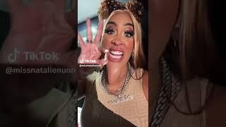 Natalie Nunn posing with Diamond The Body’s tooth after Baddies Caribbean Reunion