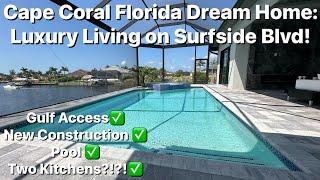 Luxury Living On Surfside Blvd: Cape Cora Florida Dream Home! New Construction Home Available Now!