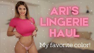 [4K] SWEET OR SASSY? THINK PINK! | Ari's Glam Lingerie Hauls (2024)