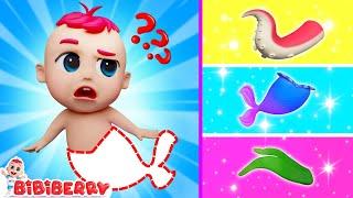 Little Mermaid Lost Tail Song - Where Is My Tail, Jozzy? | Bibiberry Nursery Rhymes & Kids Songs