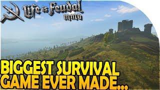 *NEW* BIGGEST SURVIVAL GAME EVER MADE (Absolutely MASSIVE MAP!) - Life is Feudal MMO Gameplay