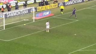 Roncaglia goal from halfway line - Fiorentina vs Napoli - 20.01.2013.