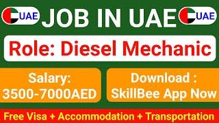 JOB IN UAE / Role: Marine Diesel Mechanic / Company: Arc Ship Management & Chartering/Salary:AED7000