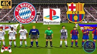 Winning Eleven 2002 Gameplay - Bayern Munich vs Barcelona - Duckstation PS1 on PC  Full Game [4K60]