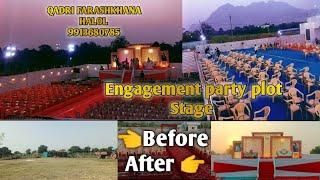 Before After Engagement Party Plot Decoration Stage Floring "Qadri Farashkhana " Qadri Badshahi Farm