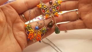 Diy video tutorial #farfalla #earrings #pendant #superduo #butterfly ,,LA SMERALDO,,