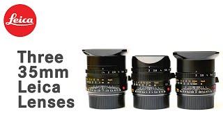 Three 35mm Leica Lenses