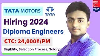 TATA Motors is Hiring Diploma Engineers 2024। Post: 400+। Permanent Job। Tata Motor Jobs 2024