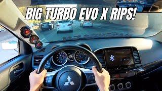 POV Getting Gas in a 500hp Evo X