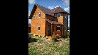 Каркасный дом 6х7м с эркером и террасой. Проект недорогого дачного дома .